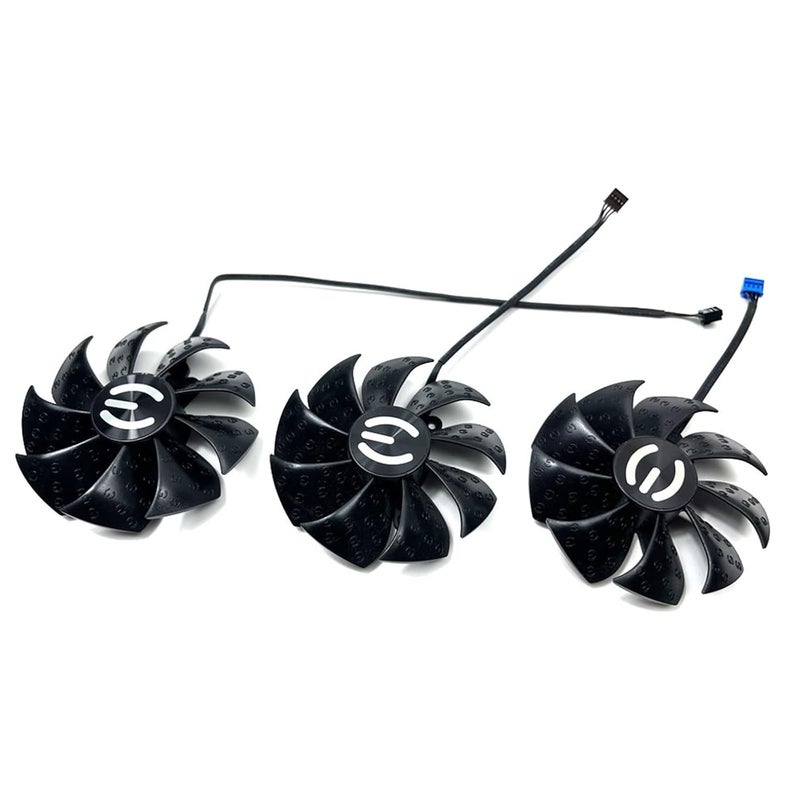 LTANDBR 87MM PLD09220S12H RTX3080 RTX3070 Graphics Card Fan Replacement for EVGA GeForce RTX 3070 3080 TI 3090 FTW3 Cooler Fan (Black 3-Fan) - Image 2